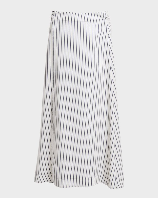 Georgie Striped A-line Midi Skirt